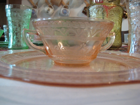 Pink Depression glass